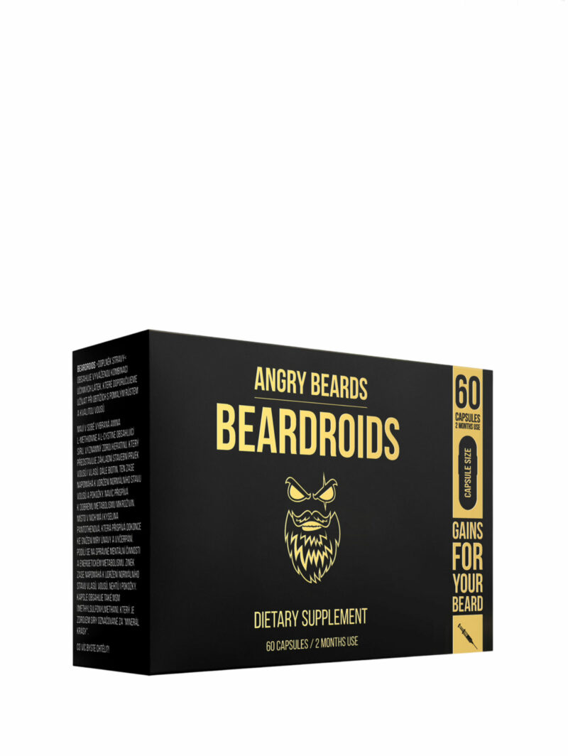 Angry Beards suplement na porost brody Beardroids 60 kaps.